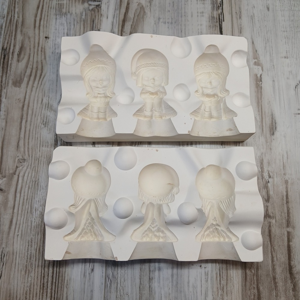 Kentucky Mold Co 307 Children Carolers Ceramic Slip Casting Plaster Mold Vintage